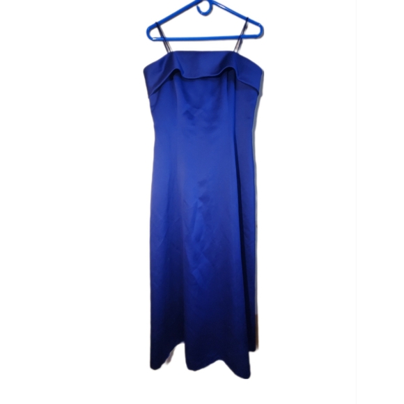 Alex Evenings Formal Gown Floor Length Royal Blue Read For Measurements - Picture 1 of 10